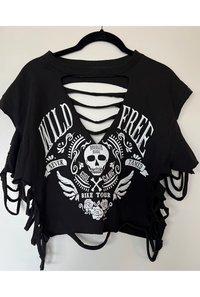Wild & Free Slashed Concert Ready Tee