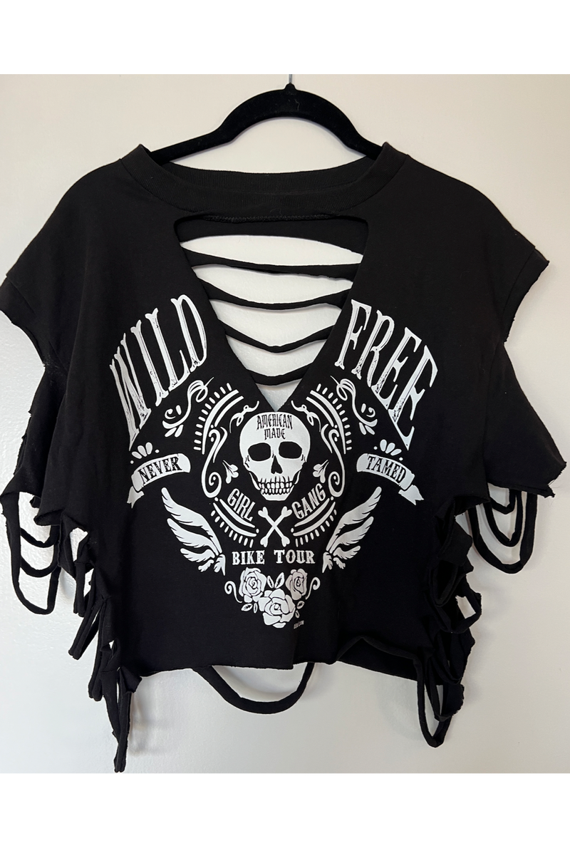 Wild & Free Slashed Concert Ready Tee