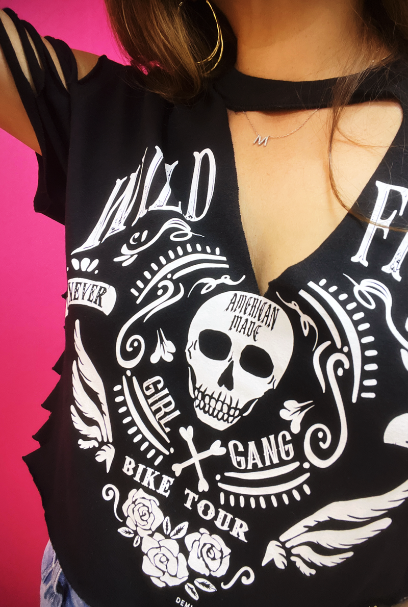 Wild & Free Slashed Concert Ready Tee