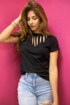 Rebel Raven SS Cutout Tee