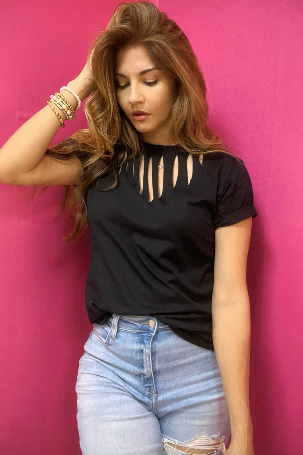 Rebel Raven SS Cutout Tee