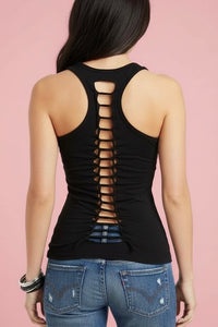 Freedom Eagle Sexy Biker Slash Back Tank