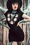 Spooky Boo Gothic Halloween Party Dress