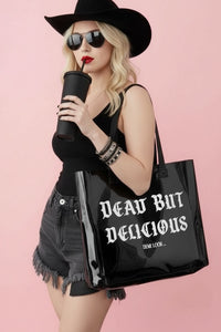 Dead but Delicious Oversized Jelly Tote Bag