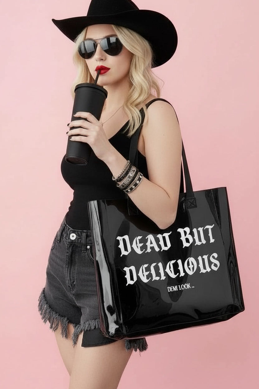 Dead but Delicious Oversized Jelly Tote Bag