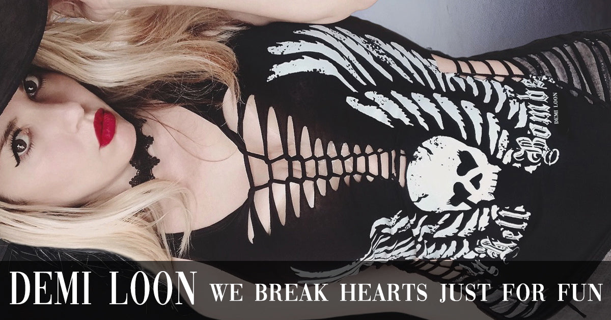 Haut Demi Loon Wicked Love Angel - Taille 2X, Noir - Occasion Très Bon état