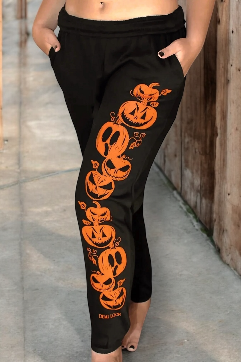 *RESTOCKED!* Pumpkin Halloween "Boyfriend Fit" Sweat Pants