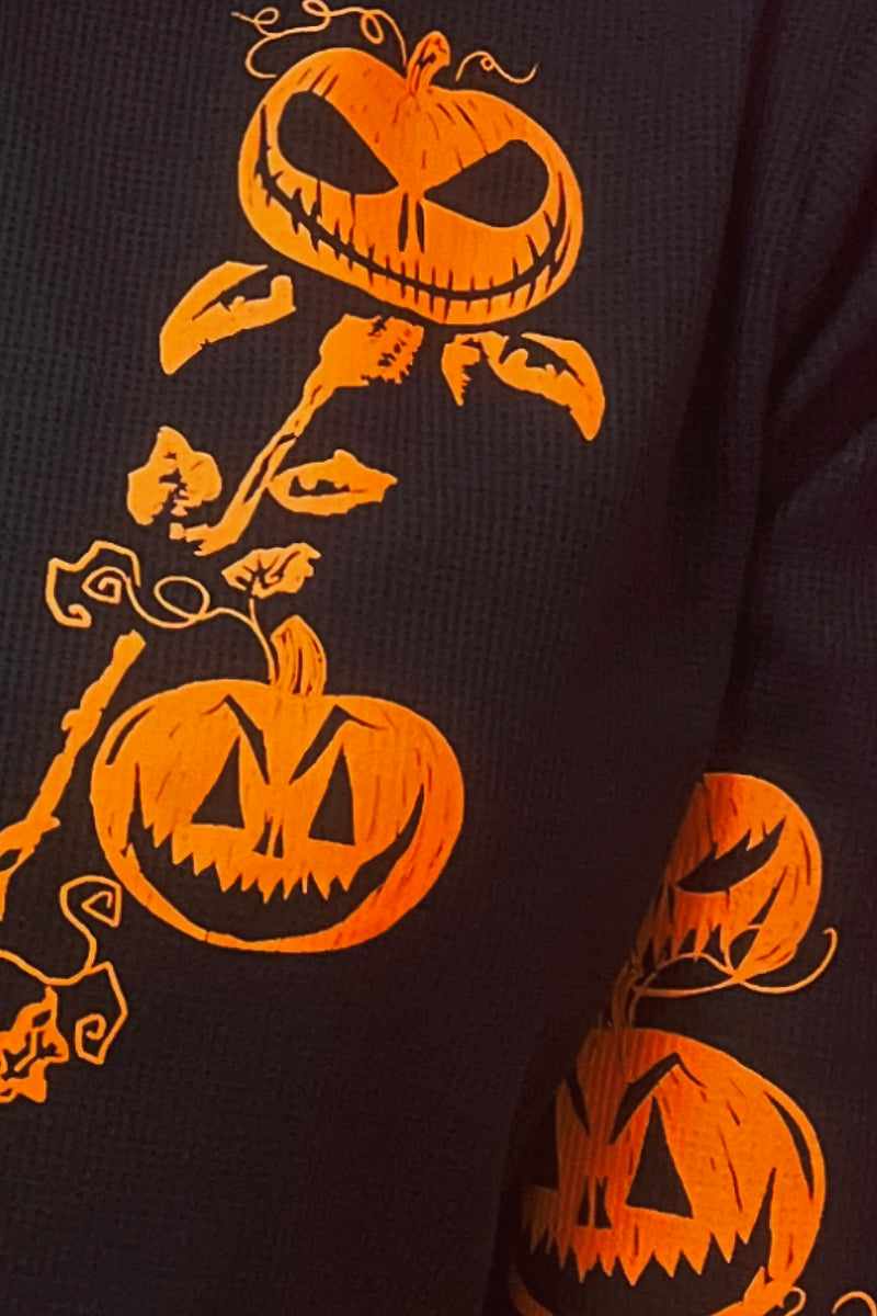Pumpkin Boo Thermal Cropped Hoodie