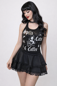 Spells Cats & Coffee Graphic Tank