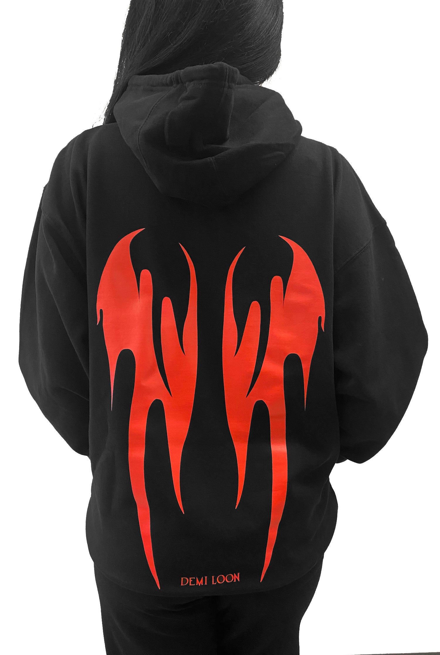 Hell Yeah Flame Graphic "Boyfriend Fit" Pullover Hoodie