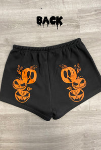 Pumpkin Halloween Drawstring Shorts