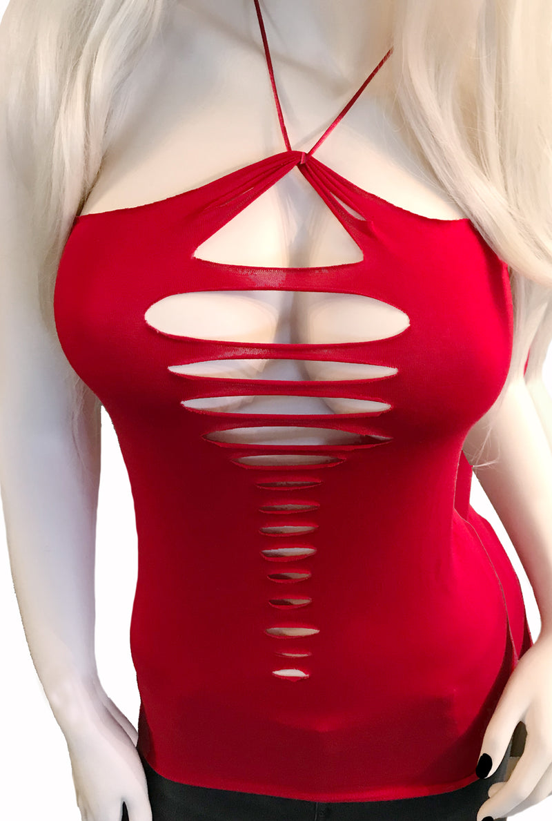 Electra Brazilian Slashed Halter Top